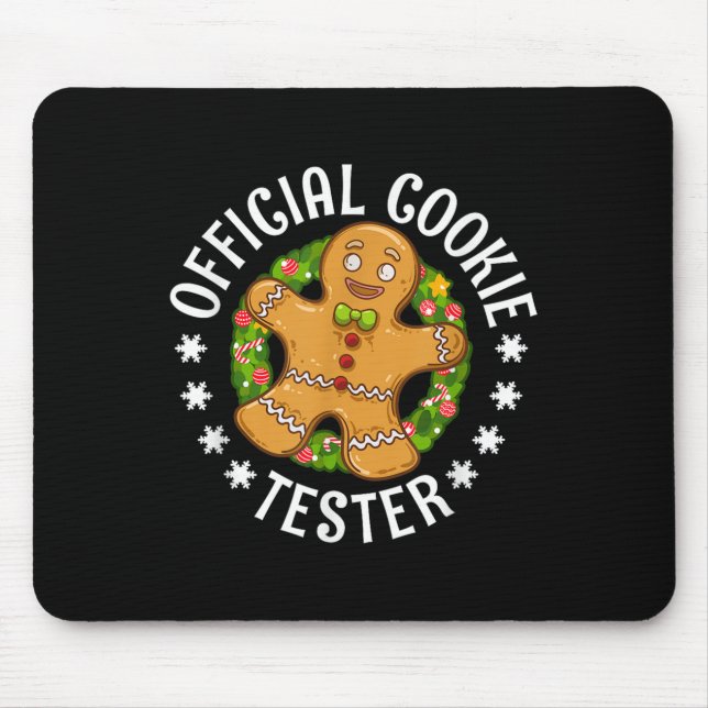 Christmas Cookie Tester Men Women Kids Youth  Mouse Mat (Front)
