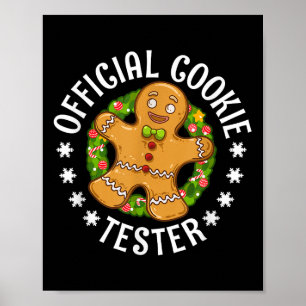 Christmas Cookie Tester Men Women Kids Youth  Poster