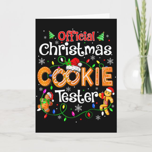 Christmas Cookie Tester Taster Baking Crew Toddle  Card (Front)