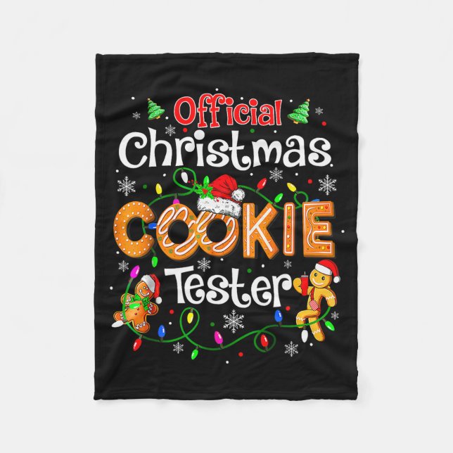 Christmas Cookie Tester Taster Baking Crew Toddle  Fleece Blanket (Front)