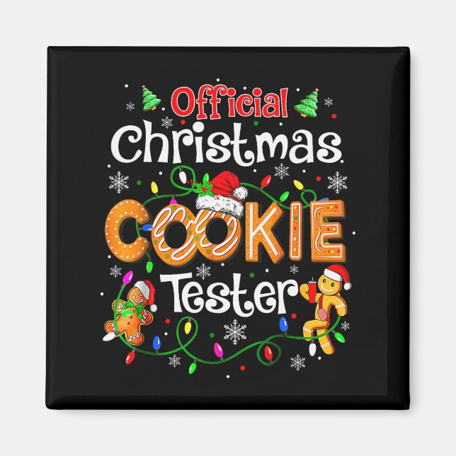 Christmas Cookie Tester Taster Baking Crew Toddle  Magnet (Front)