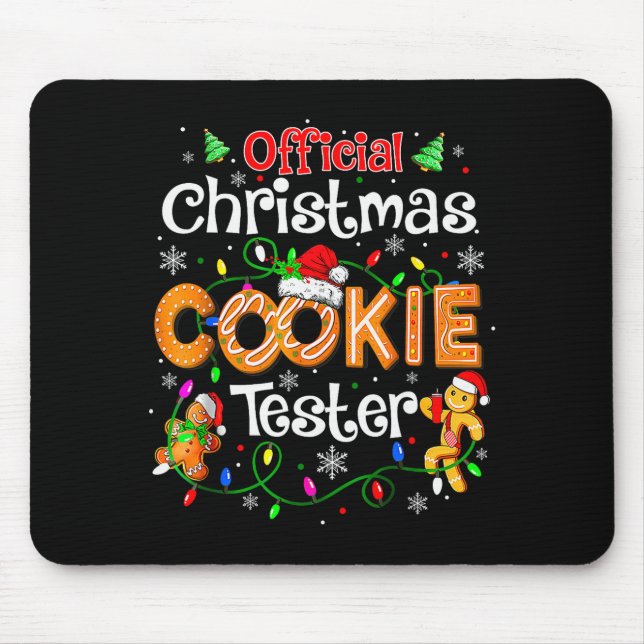 Christmas Cookie Tester Taster Baking Crew Toddle  Mouse Mat (Front)