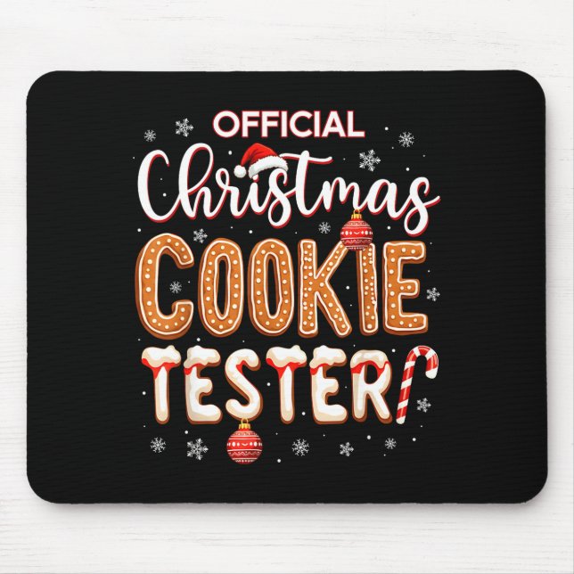 Christmas Cookie Tester Taster Baking Crew Toddle  Mouse Mat (Front)