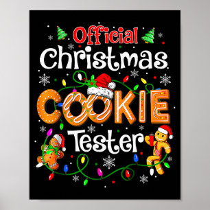 Christmas Cookie Tester Taster Baking Crew Toddle  Poster