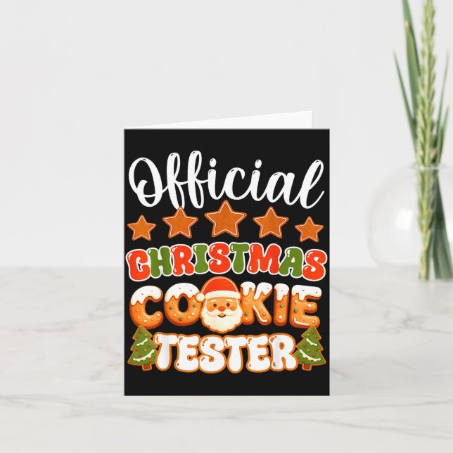 Christmas Cookie Tester Taster Funny Family Baking Card (Front)