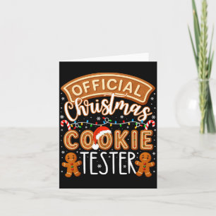 Christmas Cookie Tester Taster Funny Family Baking Card