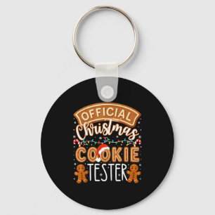 Christmas Cookie Tester Taster Funny Family Baking Key Ring