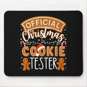 Christmas Cookie Tester Taster Funny Family Baking Mouse Mat