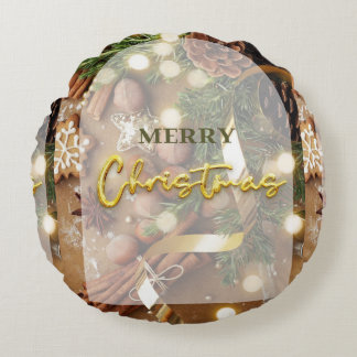 CHRISTMAS COOKIE TIME ROUND CUSHION