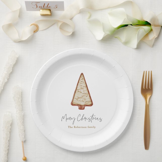 Christmas Cookie Tree Paper Plate (Wedding)