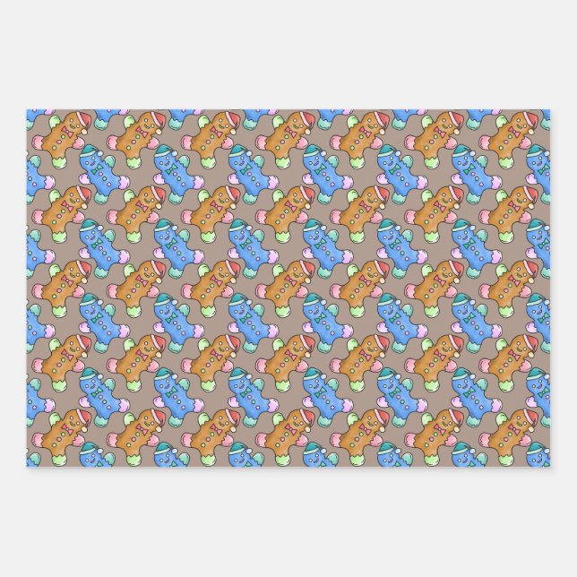 Christmas Cookie Wrapping Paper Set (Front)