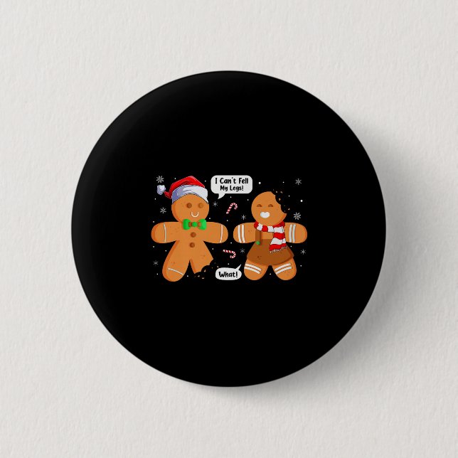 Christmas Cookie Xmas Family Funny Gingerbread Boy 6 Cm Round Badge (Front)