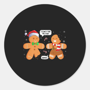 Christmas Cookie Xmas Family Funny Gingerbread Boy Classic Round Sticker