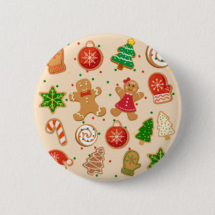  Christmas Cookies 6 Cm Round Badge