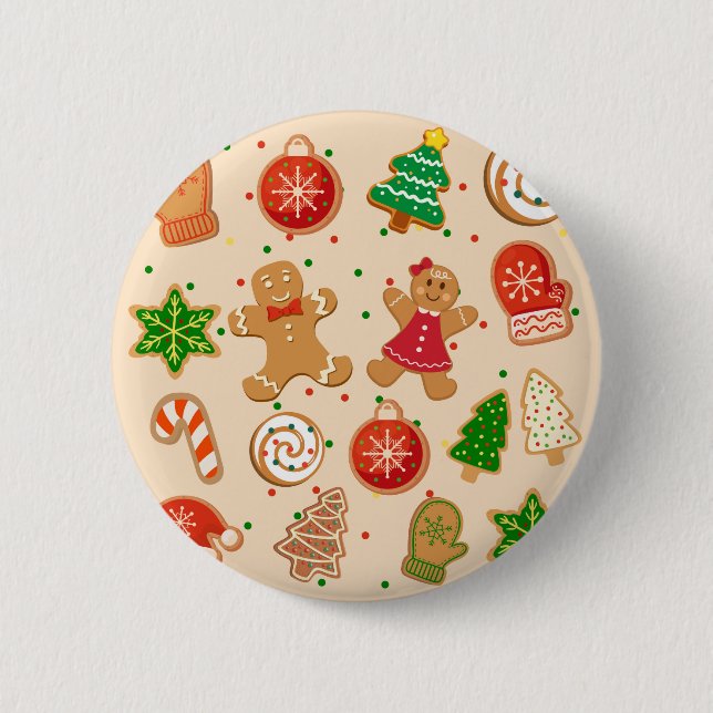  Christmas Cookies 6 Cm Round Badge (Front)
