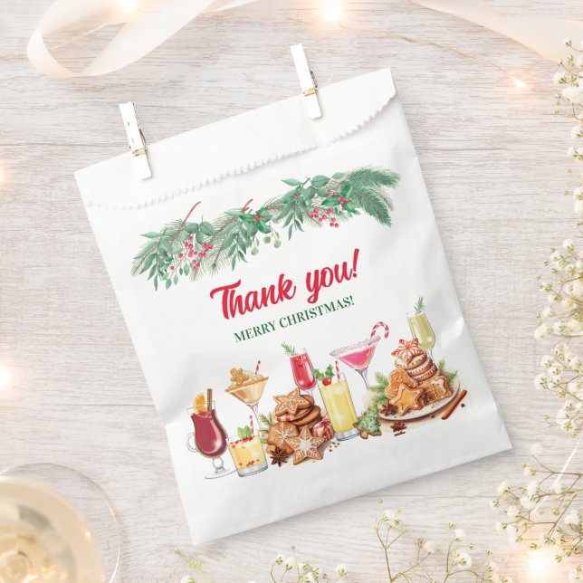 Christmas Cookies and Cocktails Holiday Party Favour Bags (Clipped)