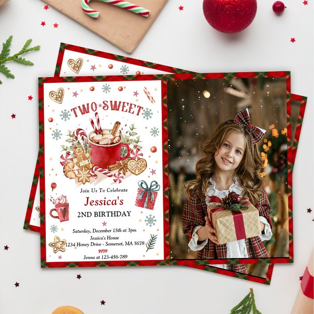  Christmas Cookies and Cocoa 2ND Birthday Party Invitation (Creator Uploaded)