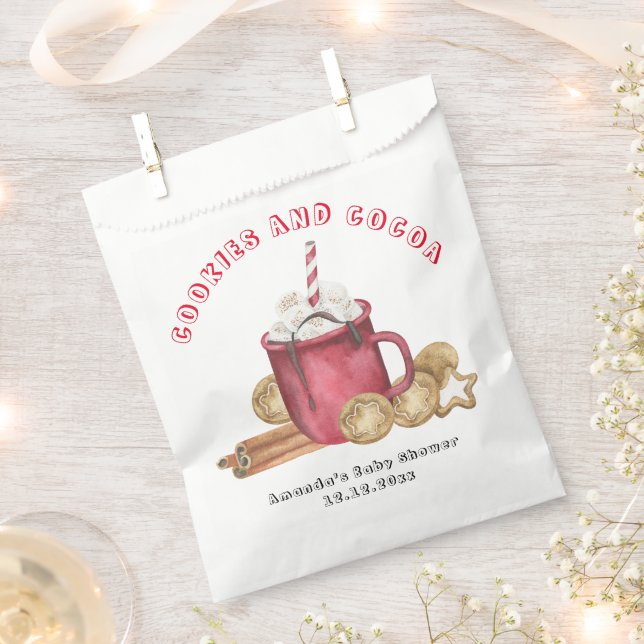 Christmas cookies and cocoa baby shower favour bags (Clipped)