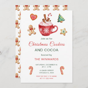 Christmas Cookies and Cocoa Party Invitation