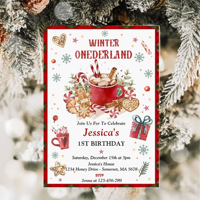  Christmas Cookies and Cocoa Winter Onederland  Invitation (Creator Uploaded)
