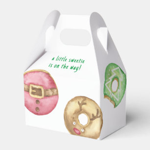 Christmas cookies and donuts baby shower favour box