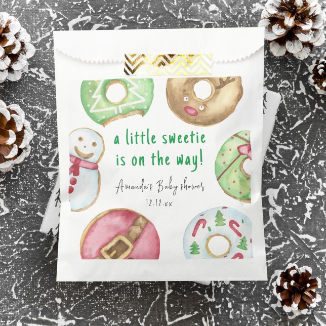 Christmas cookies and doughnuts baby shower favour bags (Creator Uploaded)