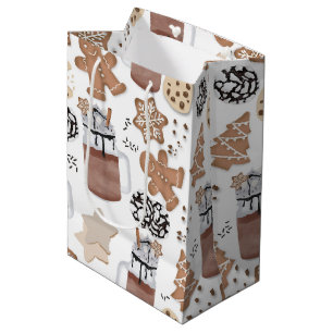 Christmas Cookies and Hot Cocoa Holiday Baking Medium Gift Bag