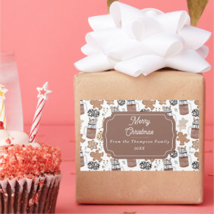 Christmas Cookies and Hot Cocoa Holiday Baking Rectangular Sticker