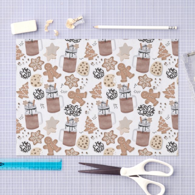 Christmas Cookies and Hot Cocoa Holiday Baking Tissue Paper (Craft)