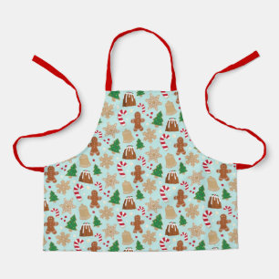 Christmas Cookies and Pudding Holiday Baking Mint Apron