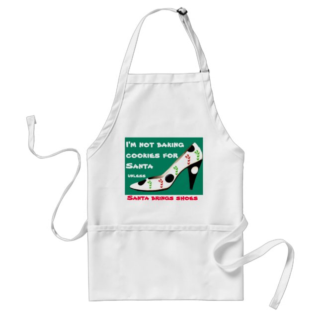 Christmas Cookies and Shoes with Santa Standard Apron (Front)