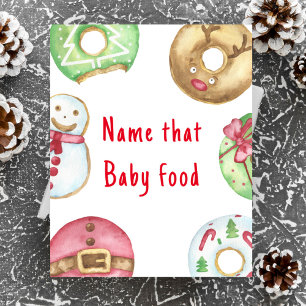 Christmas cookies baby shower Name that baby food Poster