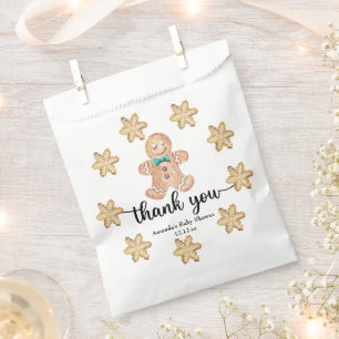 Christmas cookies baby shower thank you favour bags