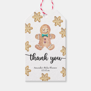 Christmas cookies baby shower thank you gift tags