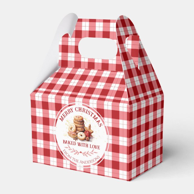 Christmas Cookies Baked With Love Favour Box (Front Side)