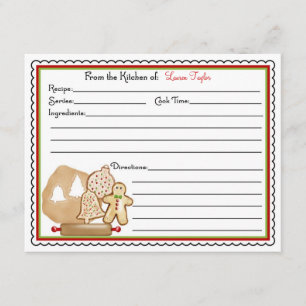 Christmas Cookies Baking Cooking Recipe Cards