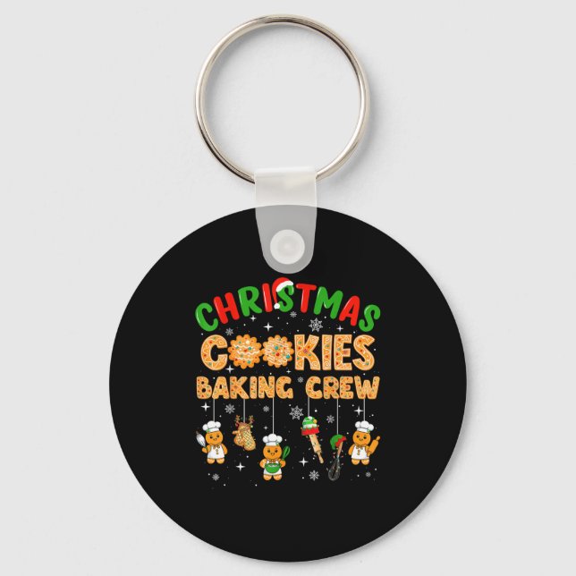 Christmas Cookies Baking Crew Funny Cookie Family  Key Ring (Front)