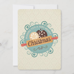 Christmas cookies baking personalised holiday card