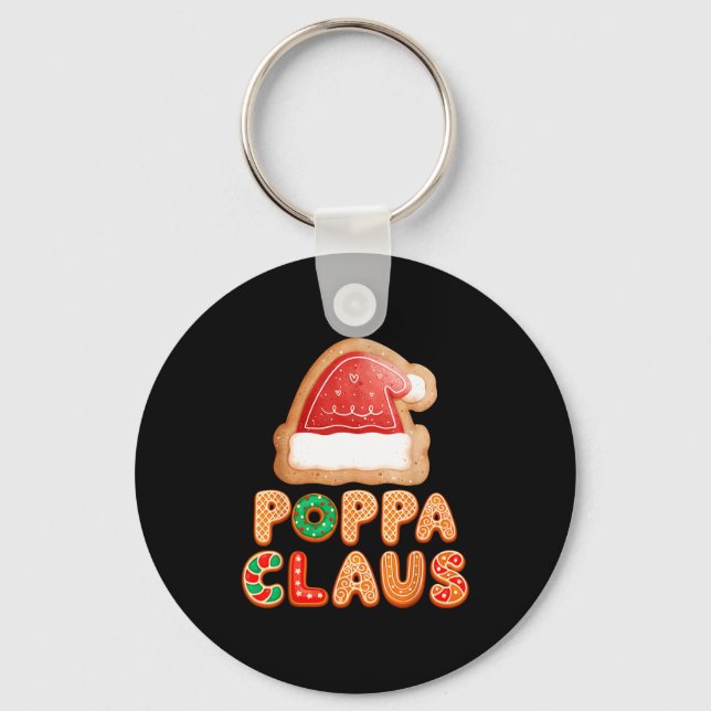 Christmas Cookies Baking Ppa Claus Family Matching Key Ring (Front)