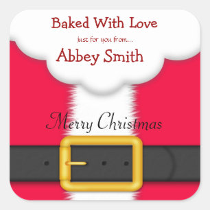 Christmas Cookies, Candy, & Treats, Santa Stickers
