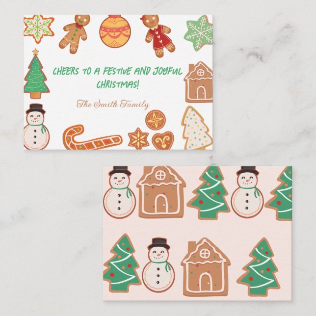 Christmas Cookies Celebration Cards  (Front/Back)