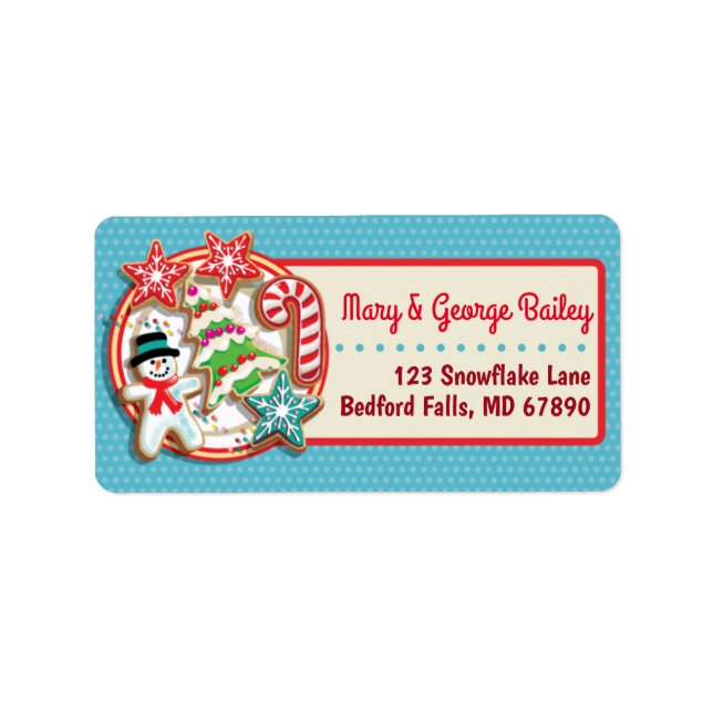 Christmas Cookies Christmas Card Address Labels (Front)