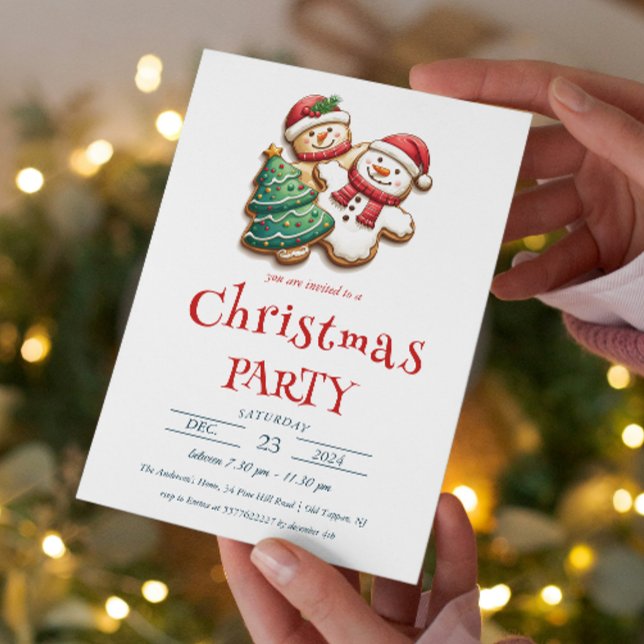 Christmas Cookies Christmas Party Invitation (Creator Uploaded)