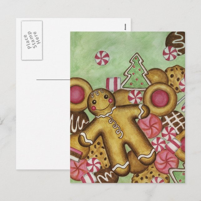 Christmas Cookies Close Up Postcard (Front/Back)
