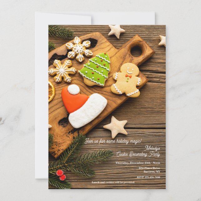 Christmas Cookies Decorating Party Invitation (Front)