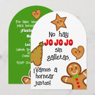Christmas Cookies - Fiesta de Hornear Gallletas Invitation