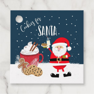 Christmas cookies for santa milk Christmas Eve Favour Tags
