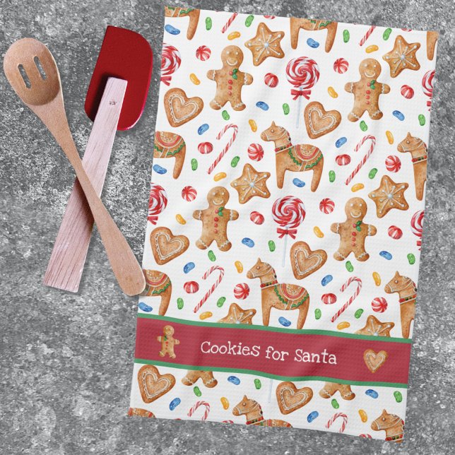 Christmas Cookies for Santa White  Tea Towel (Creator Uploaded)