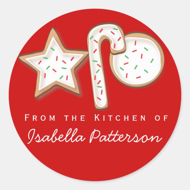 Christmas Cookies From the Kitchen Sticker Red (Front)
