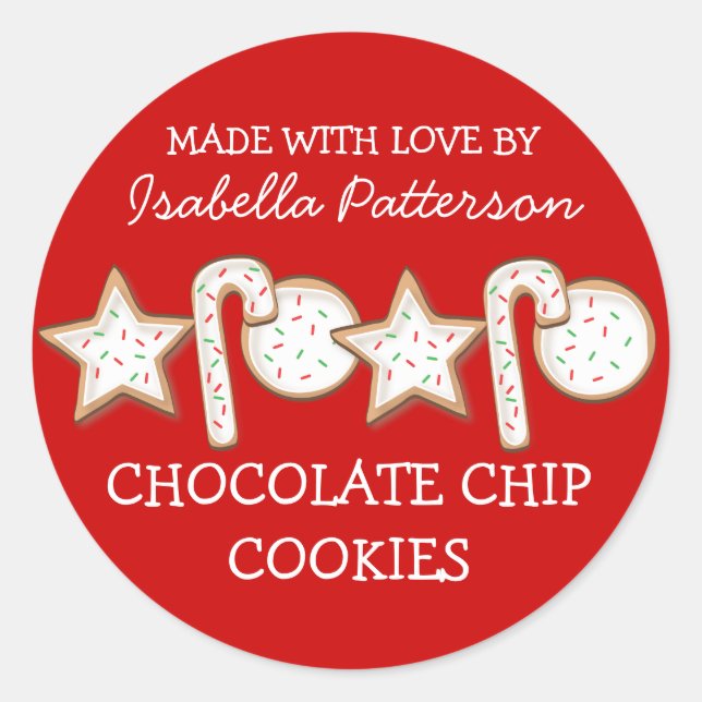 Christmas Cookies From the Kitchen Sticker Red (Front)